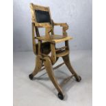 Victorian child's metamorphic high chair