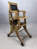 Victorian child's metamorphic high chair