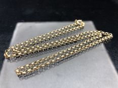 9ct Gold chain approx 55cm in length and 11.4g A/F