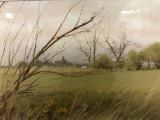 ANTHONY DAY (British b.1922) 'Spring at Wicken', Gouache, signed lower left, 1980, approx 54cm x