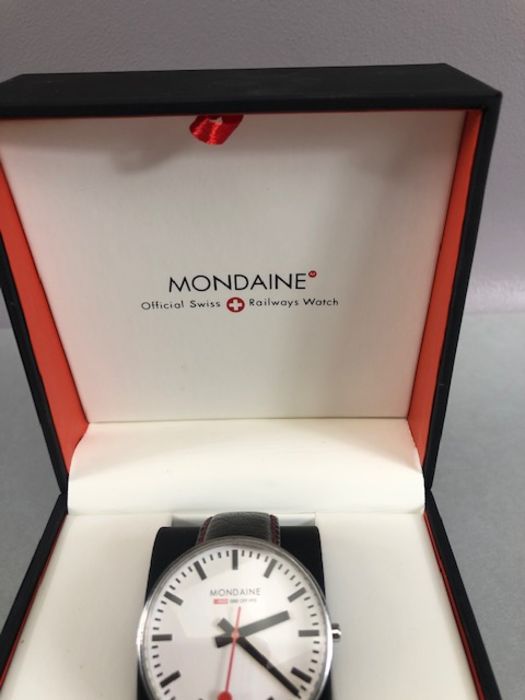 Mondaine Official Swiss Railways watch, in original box with paperwork - Image 3 of 15