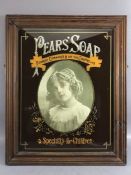 Vintage Pears' Soap Advertising Sign 'Pears' Soap, Flourish Commerce & Let the Country Live, a