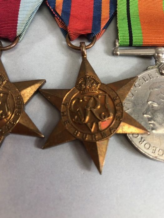 Medals: WWII medal set to include The Burma Star, Defence & War medals and the Territorial Army - Image 3 of 15