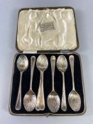 Seven Victorian hallmarked silver spoons of shell design hallmarked for London 1893 by maker William