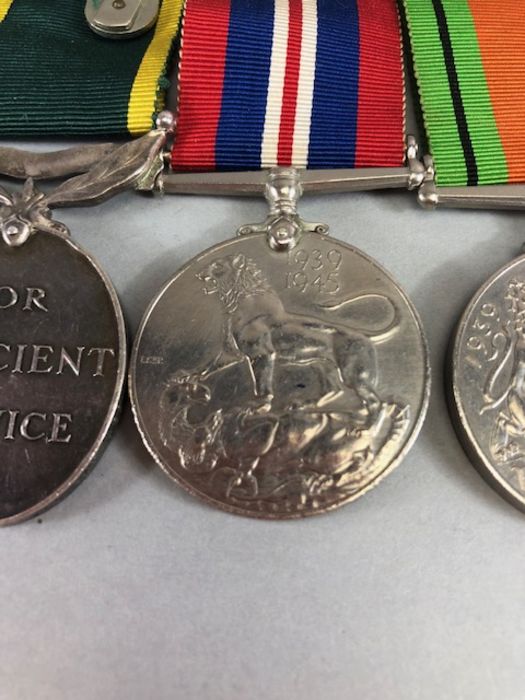 Medals: WWII medal set to include The Burma Star, Defence & War medals and the Territorial Army - Image 9 of 15