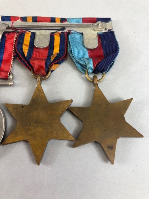 Medals: 1939 -45 Star, Burma Star and war medal with ribbons on bar - Image 7 of 7