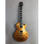 Harley Benton H3 electric guitar in metallic orange