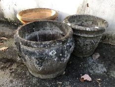 Three garden pots