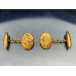 Pair of 15ct Gold cufflinks A/F approx 5.4g