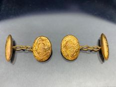 Pair of 15ct Gold cufflinks A/F approx 5.4g