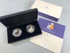 Royal Mint: The Royal Tudor Beasts The Seymour Panther 2022 UK two coin Silver Proof set boxed