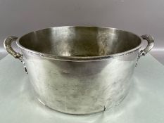 Large twin handled Silver plated pan or planter approx 31cm in diameter and 14cm deep
