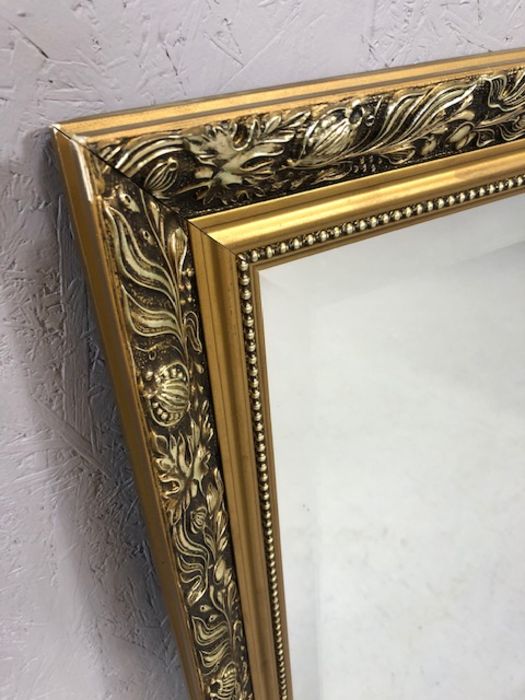 Large bevel edged gilt frame mirror, approx 130cm x 100cm - Image 2 of 5