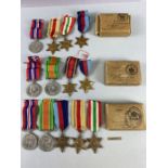 Collection of Boxed O.H.M.S medals WWII medals (3 sets)