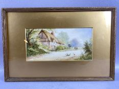 F. PEARSON (British, 20th Century), Cottage scene, watercolour, signed lower right, approx 24cm x