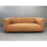 Large antique, wooden framed and horse hair Chesterfield style sofa, approx 188cm in length