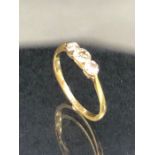 Three stone diamond ring size 'K'