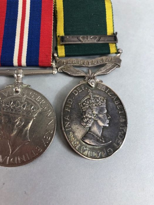 Medals: WWII medal set to include The Burma Star, Defence & War medals and the Territorial Army - Image 6 of 15