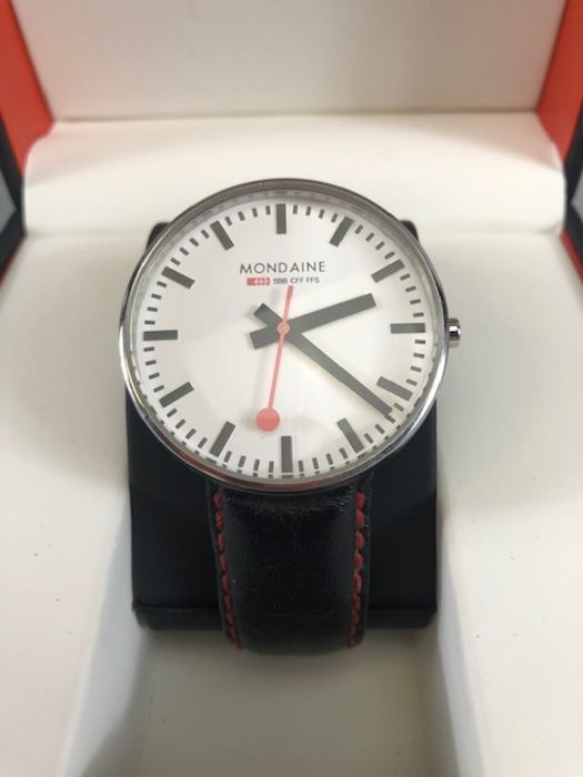 Mondaine Official Swiss Railways watch, in original box with paperwork - Image 2 of 15