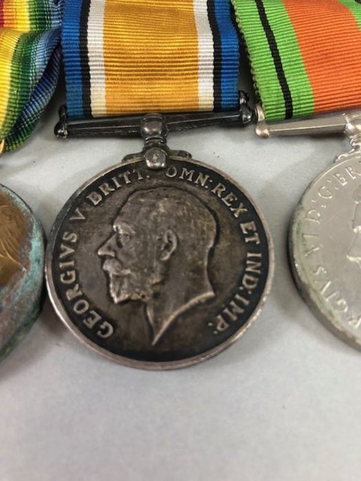 Medals: Collection of four WWI medals, trio of medals plus the George V FOR BRAVERY IN THE FIELD - Image 5 of 16