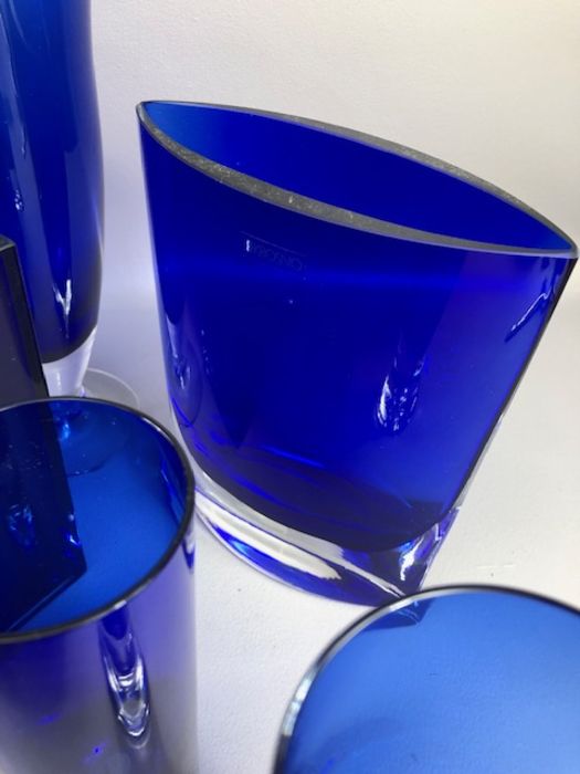 Large collection of Blue Glass decorative Bottles approx 15 in total - Image 11 of 12