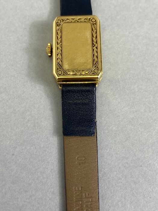 14ct Gold cased Art Deco style wristwatch, case and movement marked for The York Watch Company and - Image 16 of 18