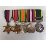 Medals: WWII medal set to include The Burma Star, Defence & War medals and the Territorial Army