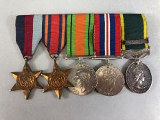 Medals: WWII medal set to include The Burma Star, Defence & War medals and the Territorial Army