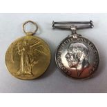 Medals: WWI British medals, war medal and Victory medal awarded to 1333 BMBR. F. KELLY .R.A. (2)