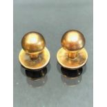 pair of 15ct Gold dress studs, fully hallmarked and approx 2.2g