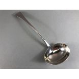 Large Silver William IV hallmarked ladle, hallmarked for London 1833 and by maker Johnathan Hayne