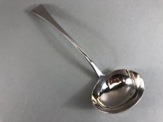 Large Silver William IV hallmarked ladle, hallmarked for London 1833 and by maker Johnathan Hayne