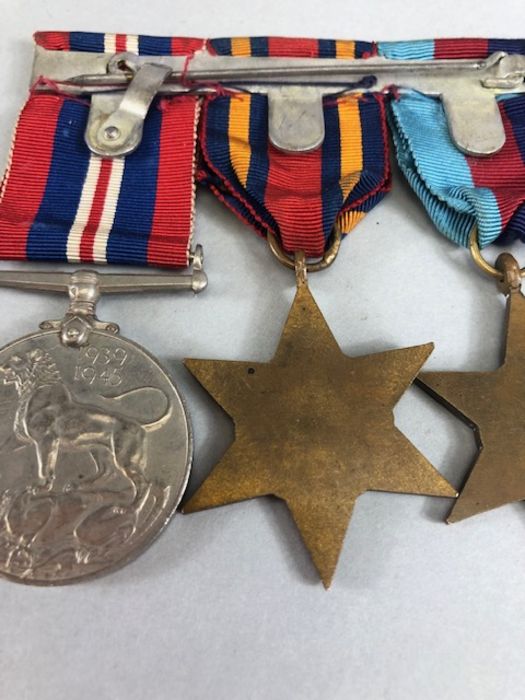 Medals: 1939 -45 Star, Burma Star and war medal with ribbons on bar - Image 6 of 7