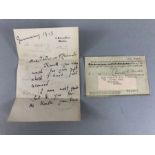 WWII ephemera Interest: A hand written letter on 10, Downing Street, Whitehall headed paper in