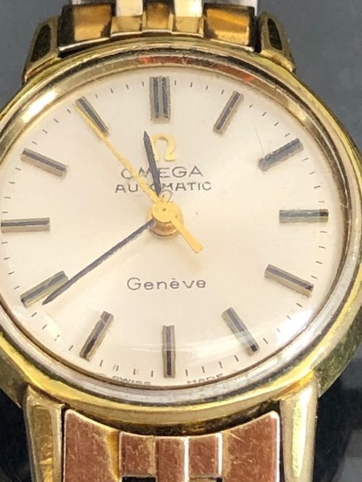 Omega automatic Geneve SEAMASTER wristwatch with silver dial and metal strap. - Image 3 of 8