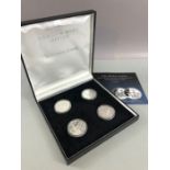 The London Mint Office Silver Proof Coin Set- The Crown Jewels, coins adorned with real precious