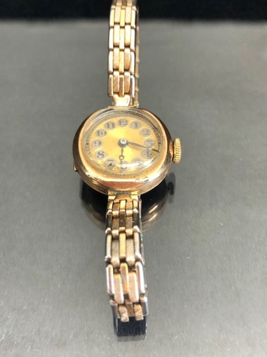 Buren Eldis 9ct gold manual-wind wristwatch - Image 2 of 4