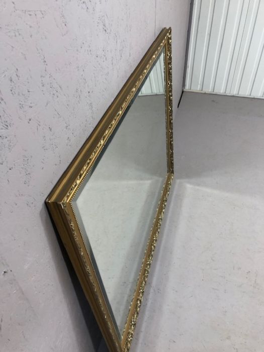 Large bevel edged gilt frame mirror, approx 130cm x 100cm - Image 4 of 5