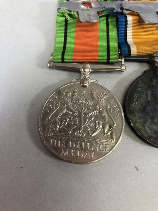 Medals: Collection of four WWI medals, trio of medals plus the George V FOR BRAVERY IN THE FIELD - Image 8 of 16