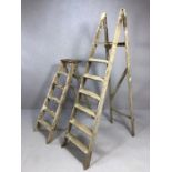 Pair of vintage step ladders