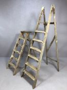Pair of vintage step ladders