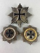Militaria: Three German style Medals, two with makers marks L/21, Star Of The Garnd Cross and 2 *