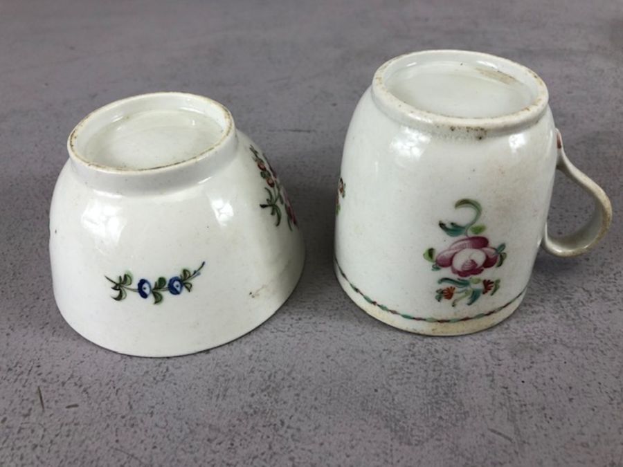 Collection of 18th and 19th Century porcelain Worcester teawares, to include Herringbone teapot - Image 52 of 65