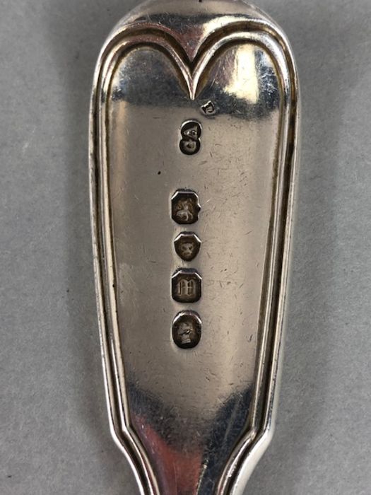 Pair of Victorian Sterling Silver hallmarked serving spoons dated 1846 & 1847 by maker Chawner & - Image 4 of 9