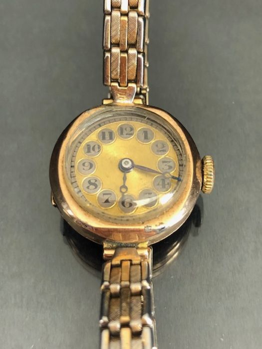 Buren Eldis 9ct gold manual-wind wristwatch