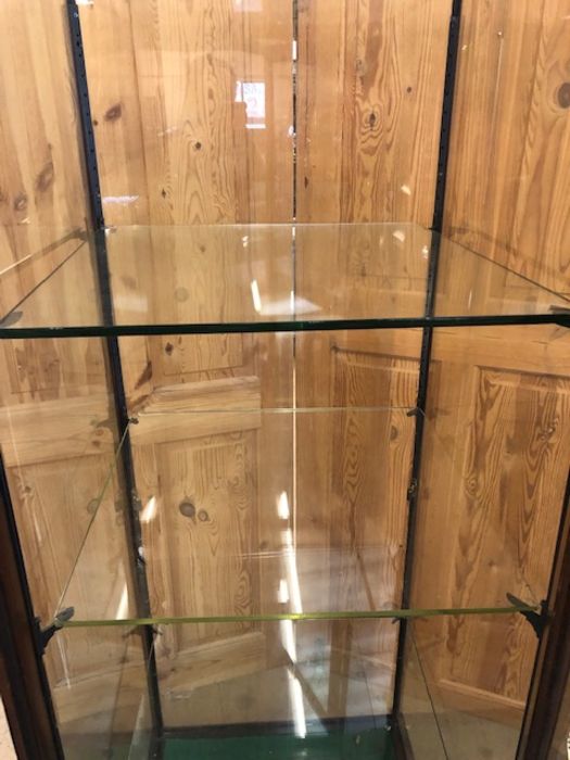 Victorian glass display cabinet, with three adjustable shelves (some chips to corners) with brass - Image 6 of 10