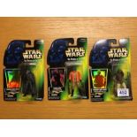 Star Wars figurines in original blister packs the Power of the Force, Collection 3 by Kenner (3)