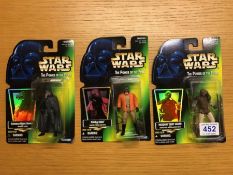 Star Wars figurines in original blister packs the Power of the Force, Collection 3 by Kenner (3)