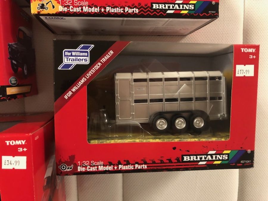 Collection of boxed Britians dye cast model toys to include Land Rovers and trailers (5) - Image 6 of 6