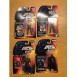 Star Wars action figurines in original blister packs (4)